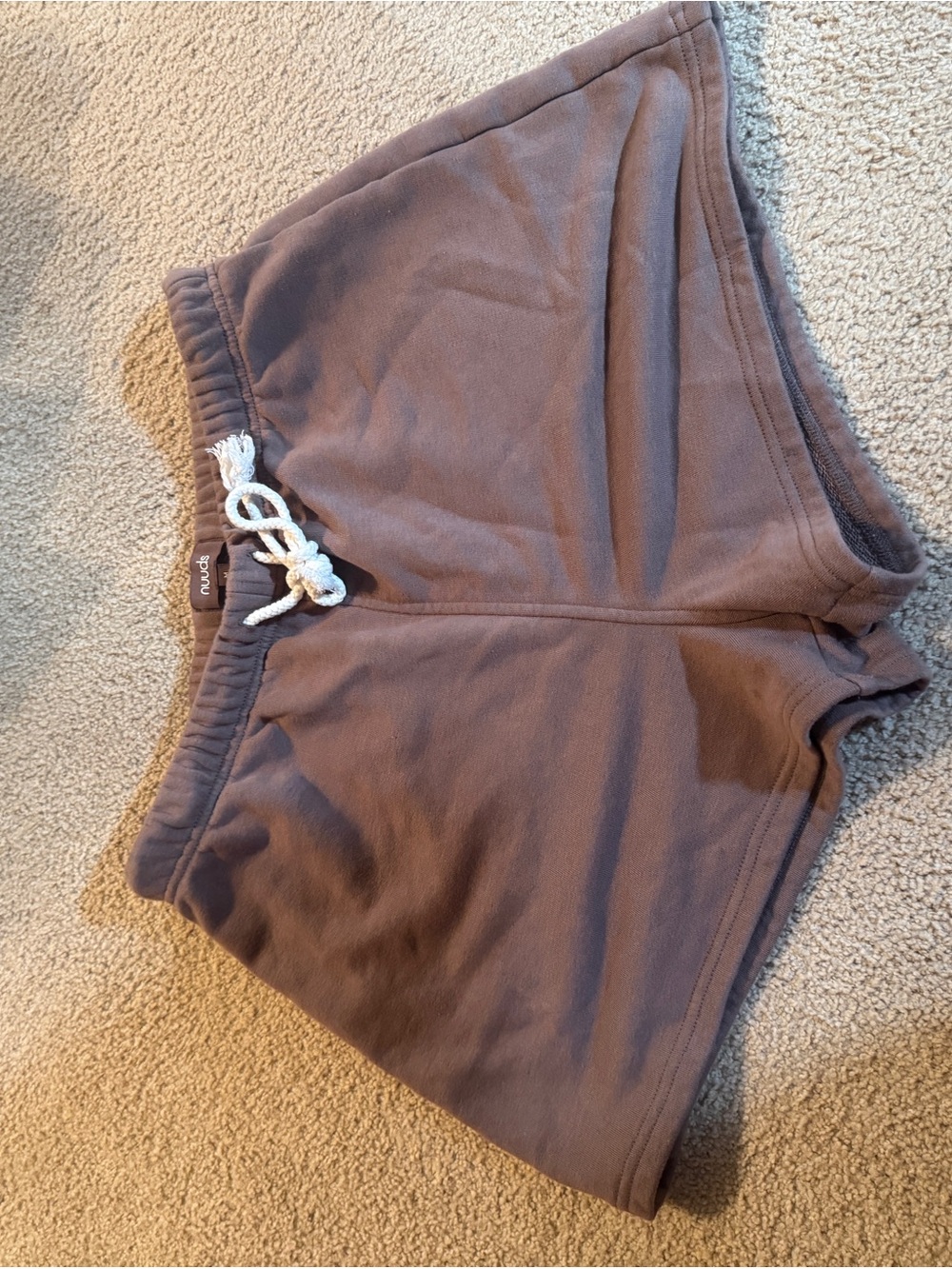 Nuuds cocoa French terry shorts